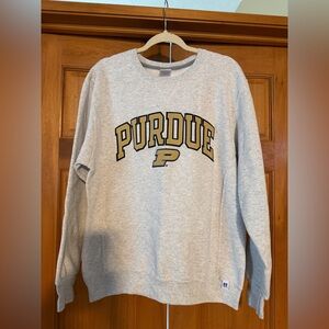 Russell Athletic Gray Purdue Crewneck Sweater